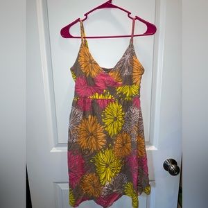 Colorful flowers dress; size medium